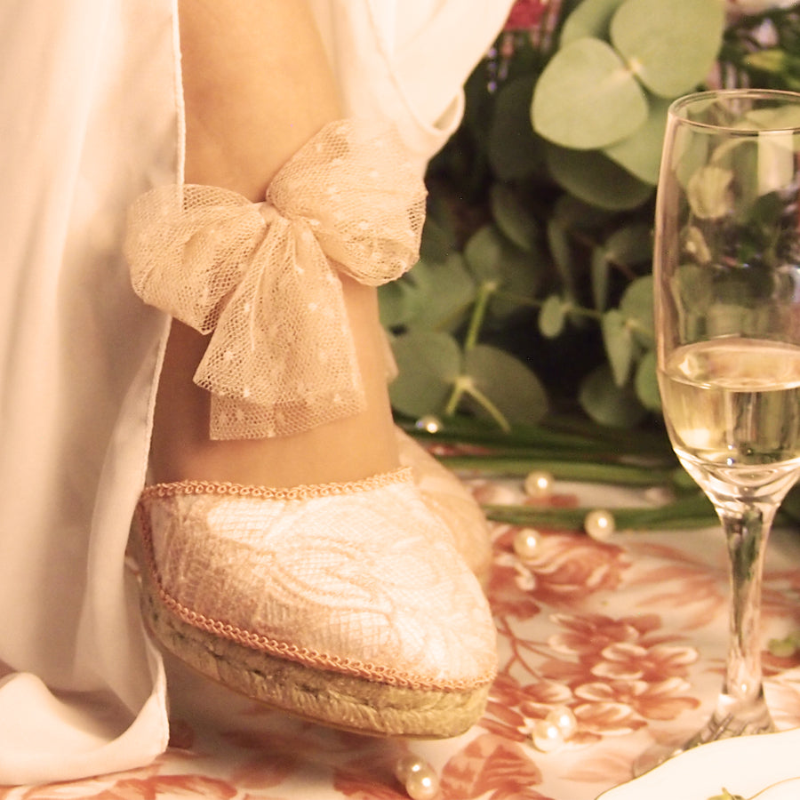 Alpargatas de novia | Margot rosa