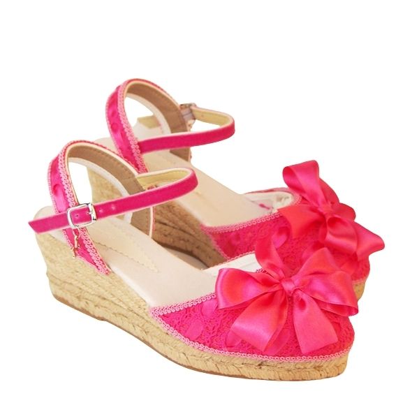Cuñas esparto | Macarena fucsia