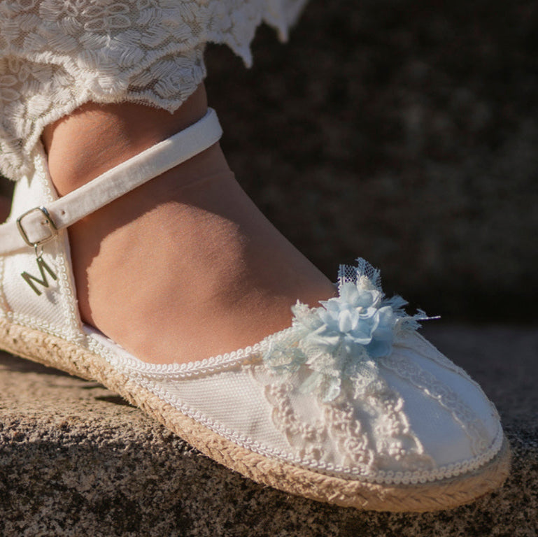 Alpargatas de arras|Ella azul