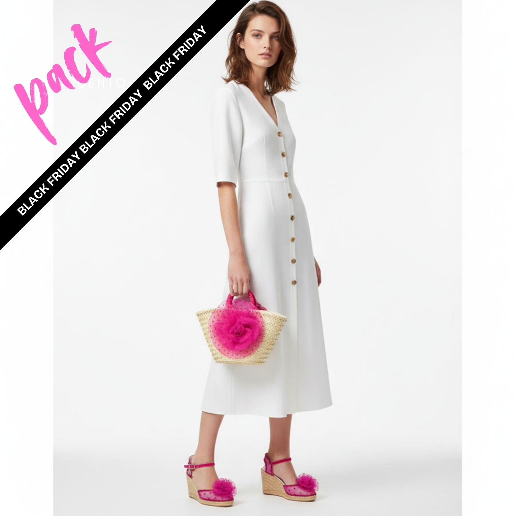 DÚO Rita |BOLSO + ALPARGATA fucsia