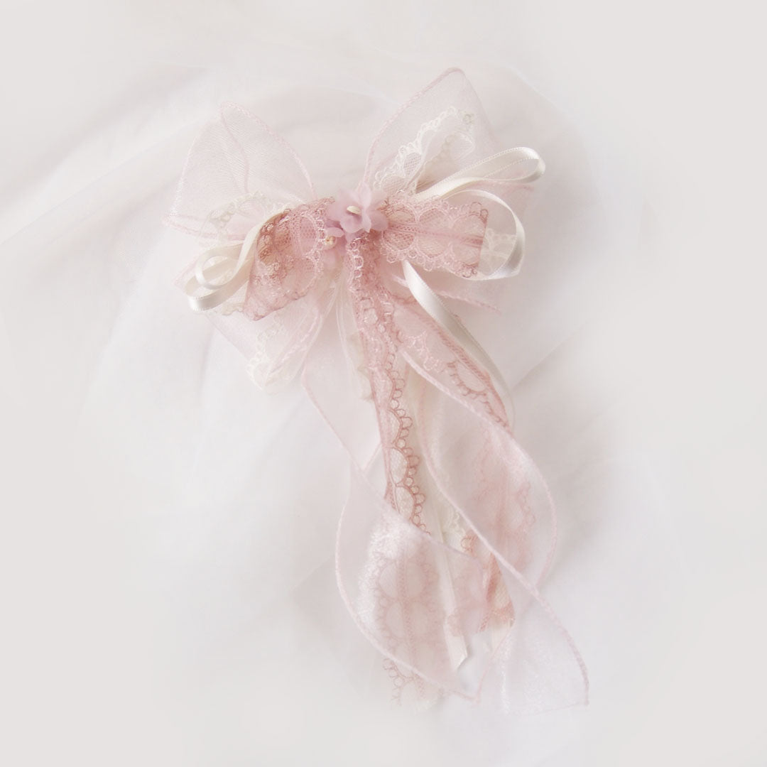 Tocado de comunion |Brigitte rosa