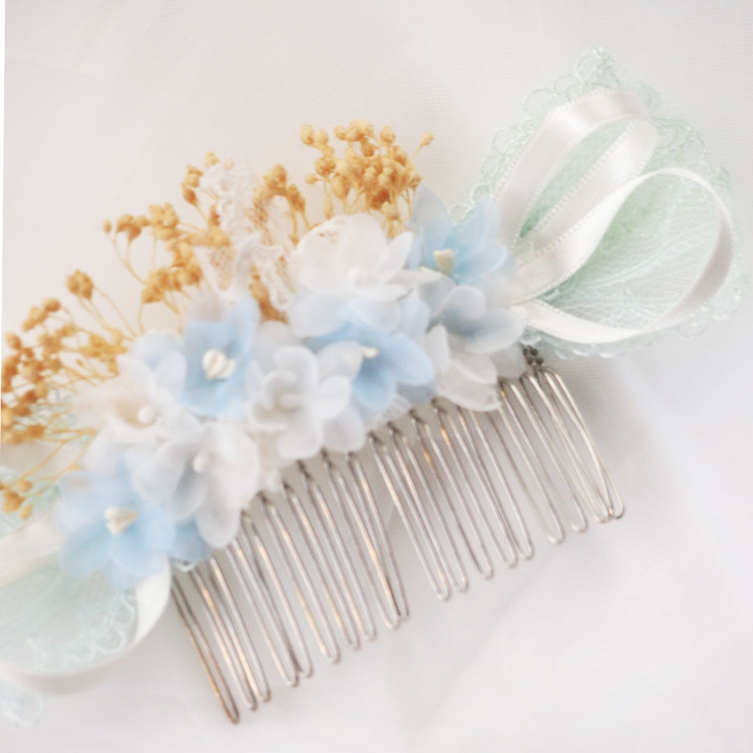 Tocado de comunion |Lis azul