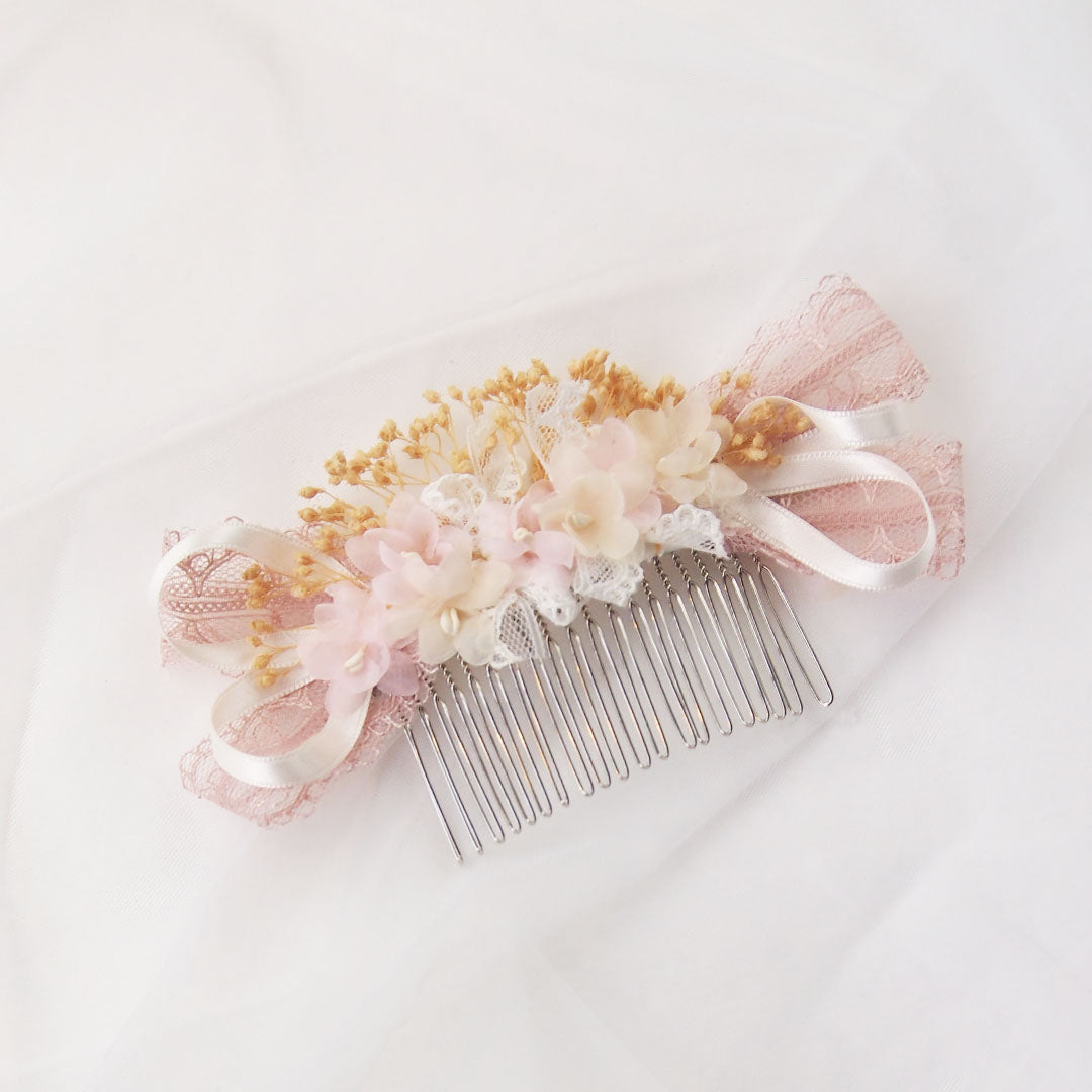 Tocado de comunion |Lis rosa